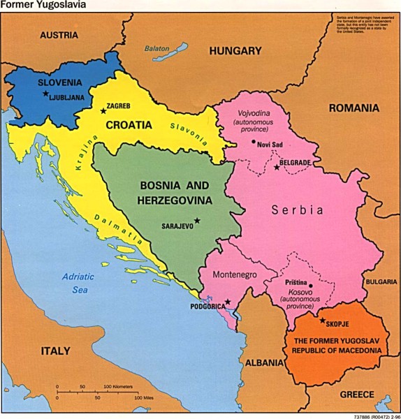 Eslovenia, Croacia Bosnia Herzegovina, Serbia, Montenegro Macedonia
