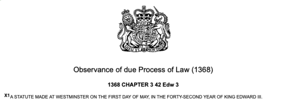 Observance of due Process of Law 1368